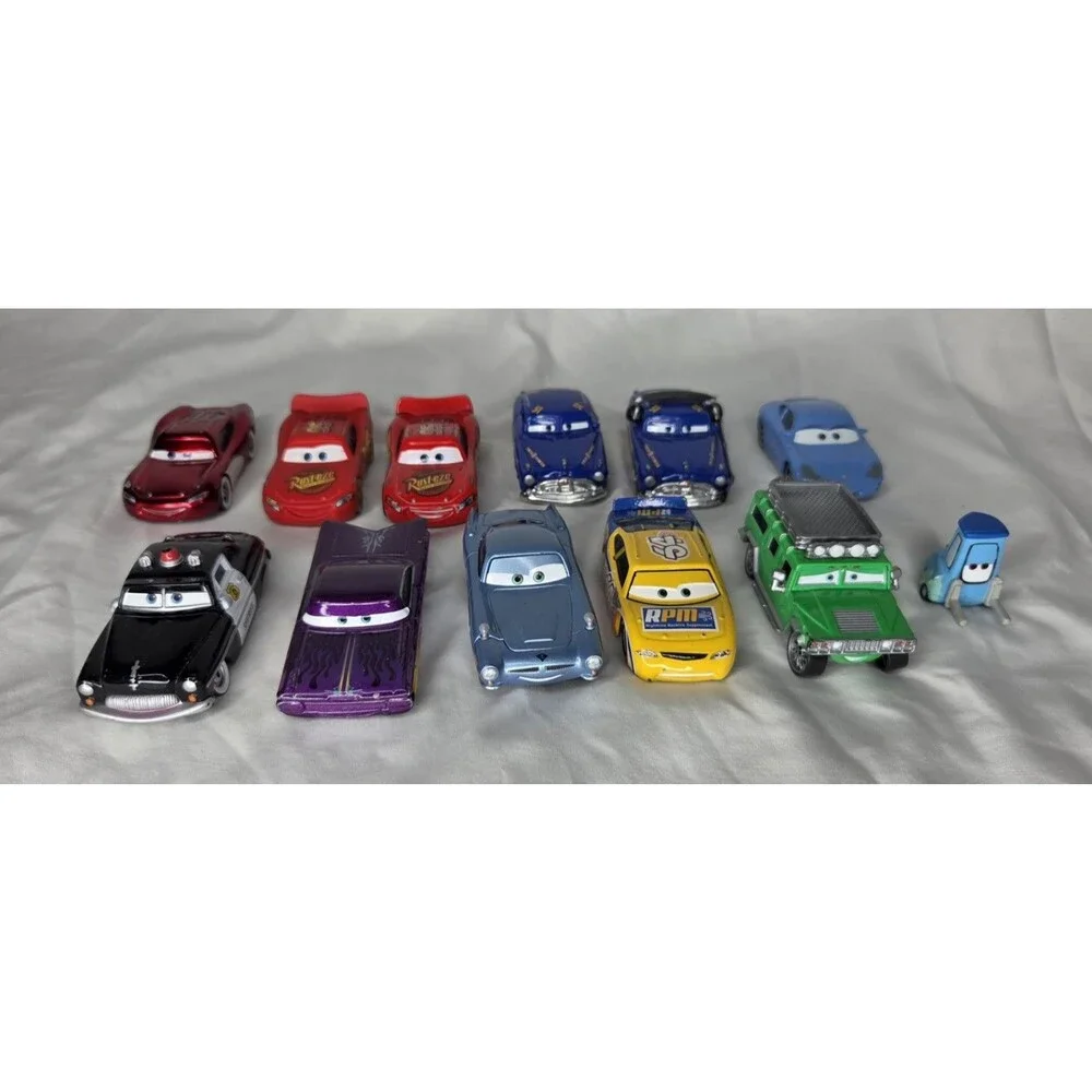 Disney Pixar Cars Diecast Lot of 12 Mattel Metal Vehicles McQueen Bruce Miller